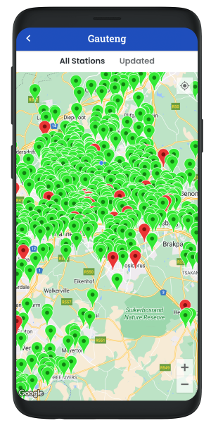 Cell phone screen shot map pointers
